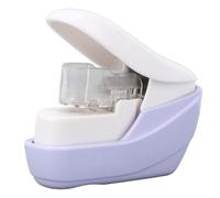Fabater Stapleless Stapler Hand Press Crimper, Paper Binding Machine for Home School Office, Needleless Stapling Up to 4 Sheets, Ergonomic & Eco-Friendly Desk Accessory Pink
