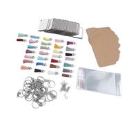 Fabater Sublimation Keychain Making Kit, 30 Sets MDF Double Sided Keychain Blanks with Jump Rings, Key Rings, Tassels, Card Papers, Bags, Sublimation Blanks Set for DIY Crafts,