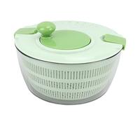 Fabater Time Saving Salad Spinner Plastic Rotatable Veggie Washer, Fast Mixing Washable Vegetable Dryer for Kitchen Fruit Cleaner, Easy to Use Lettuce Spinner with Funnel Lid (Green)