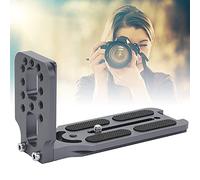 Fabater Universal Aluminium Alloy L-Shape Arrow Storage Case Plate for SLR Camera, 38mm Slot Hydraulic Ballhead, Vertical & Horizontal, Non-Slip Mat, Resistant Durable (Gray)