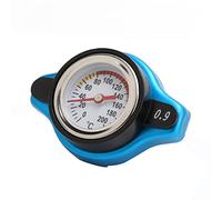 Fabater Universal Aluminum Alloy Radiator Cap with Temperature Gauge, Pressure Adjustment, Leakproof 2 in 1 Design for Car Motorcycle ATV UTV, Measure Up to 200°C (Small head 0.9)