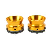 Fabater Universal NAB Hub Adapter Lockable Aluminum Alloy 2 Pieces 10 Inch Opener Sturdy Structure Gray Base for Reel to Reel Player (Gold)