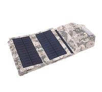 Fabater USB Output Foldable Solar Panel Charger, 12W Portable Polycrystalline Silicon Panel for Camping, Wide Compatibility