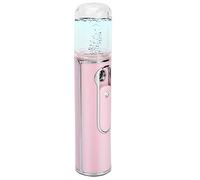 Fabater USB Rechargeable Nano Face Mist Sprayer Pink, Portable Hydrating Face Humidifier for Instant Moisturizing, Won't Ruin Makeup, 250mAh Lithium Battery, 1.25-1.45 Ml/min Atomization