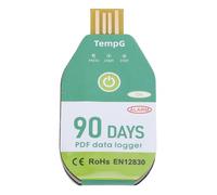 Fabater USB Temperature Data Logger Recorder, IP67 PDF Temperature Data Logger with Over Alarm for Cold Chain Transportation Refrigerated Logistics (90 Days)