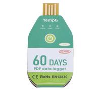 Fabater USB Temperature Data Logger Recorder, IP67 PDF Temperature Data Logger with Over Alarm for Cold Chain Transportation Refrigerated Logistics (60 Days)