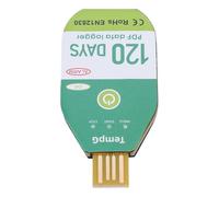 Fabater USB Temperature Data Logger Recorder, IP67 PDF Temperature Data Logger with Over Alarm for Cold Chain Transportation Refrigerated Logistics (120 Days)