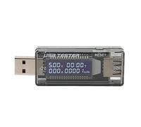 Fabater USB Tester, Real Time Detection Supports QC2.0 Fast Charging Digital USB Tester, LCD Display with Transparent Portable Accurate 3.5-20V 0-3.3A Measurement for Cell