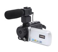 Fabater Video Camera Camcorder, 24MP 1080P HD Vlogging Camera, 18X Zoom Digital 3 Inch Digital Cameras for Travel Camping, 270 Degree Rotation Screen with Night Vision (Silver Gray)