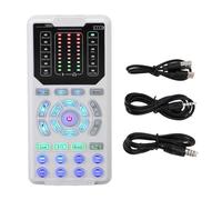 Fabater Voice Changer Set, Portable Voice Changer Sound Card & Sound Effect Board Set, 16 Modes 10 Levels Adjustment Effect Converter for Gaming Call Live Streaming