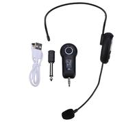 Fabater Wireless Microphone Headset, UHF Headset Mic with Transmitter, Rechargeable Receiver, 3.5mm 6.35mm Plug, 164ft Range for Speakers, Voice Amplifier, PA Systems (1 for 1)