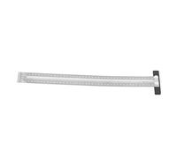 Fabater Woodworking T Ruler for Precision Marking, Stainless Steel Carpenter Scribing Tool Accuracy Measurement Positioning Gauge for Woodworking Decoration Design (400mm T-shaped ruler)