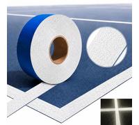 Fabbay 2" x 200' Polymer Reflective White Court Tape with Glass Beads Technology, Long Roll - Outdoor Sports Line for Basketball/multi Sport on Asphalt/concrete, Anti Slip, Waterproof, High Visibility