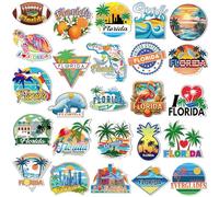 Fabbay 25 Pcs Florida Fridge Magnet Magnetic Refrigerator Stickers Florida Souvenirs Gifts Refrigerator Magnets for Fridge Laptop Locker Home Decoration Accessories