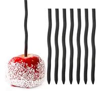 Fabbay 36 Pcs Branch Treat Sticks Halloween Candy Apple Colored Craft Sticks 6 Inch Wood Simulation Candy Bar Supplies for Chocolate Caramel Apples Halloween Party Supplies(Black)