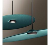 Fabbian Acustica LED pendant light, blue-green, 3000K, DALI