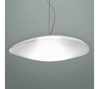 Fabbian Powerful Loop glass hanging light with LED, 3000 K