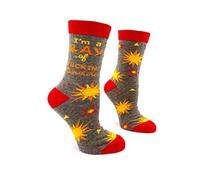 Fabdaz I'm a Ray of F-ckin' Sunshine Funny Words Novelty Crew Socks for Women, Multicolor, One size