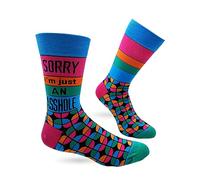 Fabdaz Sorry I'm Just an As-hole Fun Socks for Men, Multicolor, One Size