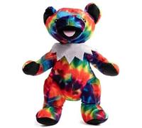 fabdog Dog Plush Toys - Fun Squeaky Puppy Toys - Grateful Dead Theme Makes for Awesome Gift | Tie Dye Dancing Bear Plush Dog Toy for All Breeds |Large Dancing Bear