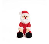 fabdog Floppies Plush Dog Toys - Cute Holiday-Themed Squeaky Dog Toy - Best Squeak Toy for All Breeds | Ideal Small Santa