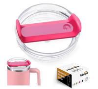 Fabenyok 20 OZ 30 OZ Tumbler Lid Replacement Fit for Stanley Cup,1 Pack Clear Replacement Lids, Tumbler Covers for Stanley Cup Accessories (Clear - Hot Pink)