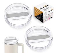 Fabenyok 30 OZ Tumbler Lid Replacement Fit for Stanley Cup, 2 Pack Clear Replacement Lids Fit for Stanley Travel Tumbler, Spill Proof Tumbler Covers for Stanley Cup Accessories (Clear - Frost)