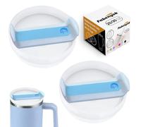 Fabenyok 30 OZ Tumbler Lid Replacement Fit for Stanley Cup, 2 Pack Replacement Lids Fit for Stanley Travel Tumbler, Spill Proof Tumbler Covers for Stanley Cup Accessories (Opaque - Blue)