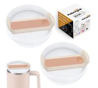 Fabenyok 30 OZ Tumbler Lid Replacement Fit for Stanley Cup, 2 Pack Replacement Lids Fit for Stanley Travel Tumbler, Spill Proof Tumbler Covers for Stanley Cup Accessories (Opaque - Rose)