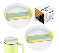 Fabenyok 40 OZ Tumbler Lid Replacement - 2 Pack Fit for Stanley Travel Tumbler, Spill Proof Covers (Opaque - Pomelo)