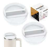 Fabenyok 40 OZ Tumbler Lid Replacement - 2 Pack Spill Proof Covers for Stanley Cup Accessories (Opaque - Frost)
