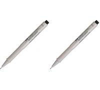Faber-Castell 0.6 mm Ecco Pigment Fiber Tip Pen - Black (Pack of 2)