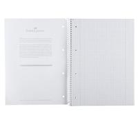 Faber-Castell Faber Castell 10419 College Notepad DIN A4, 80 Sheets / 90 g/m², FSC Mix Certified, Fine Wood-Free Writing Paper, Made in Germany, Squared - Margin on Both Sides, Pack of 1