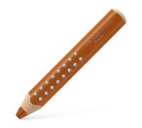 Faber-Castell 110687 - Colouring Pencil Grippy Nut Brown, Thick 3-in-1 Coloring Pencil for Toddlers, Ergonomic Jumbo Pencil