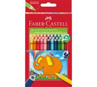 Faber-Castell 116524 Triangular Jumbo Coloured Pencils (Pack of 24)