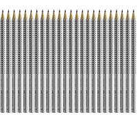 Faber-Castell 117697 Grip 2001 Pencils, Barrel Colour: Silver, Black (HB, Pack of 24)