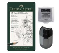 Faber-Castell 119065 ? Pencil Castell 9000, Set of 12 Art Set, Contents 8B ? 2H
