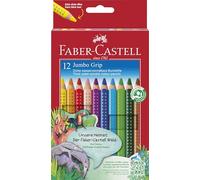Faber-Castell Jumbo Grip Colouring Pencil, 12 Assorted Colours in Cardboard Case
