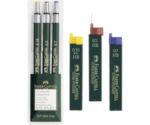 Faber-Castell 130622 pencil TK-fine 3-pack (one pen 0.35 mm, 0.5 mm and 0.7 mm)