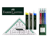 Faber-Castell 130622 pencil TK-fine 3-pack (one pen 0.35 mm, 0.5 mm and 0.7 mm), Geo Clever Set, 1