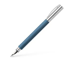 FABER-CASTELL 147140 Fountain Pen Medium Medium Point Ambition Resin Blue Compatible