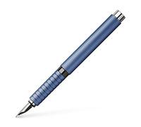 Faber-Castell 148440 Medium Essentio Fountain Pen - Blue | Fountain pen with ergonomic grip zone made of aluminium and high-quality stainless steel nib