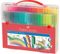 FABER-CASTELL Connector Fibre Tip Pens - Assorted Colours (Pack of 80) - NEW