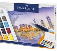 FABER-CASTELL 169736 Watercolour Paints in Pans Pack of 36, Multicoloured, Pack of 36