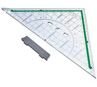 Faber Castell 177090 - Tekendriehoek, groot, met afneembaar handvat, 1 stuk
