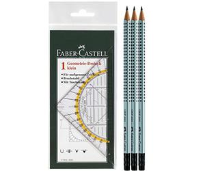 Faber-Castell 177091 Geometry Set Square Drawing Drafting Triangle Small, 14 cm