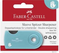 Faber-Castell 182777 - Blister Double Sleeve Pencil Sharpener Turquoise for Left-Handed