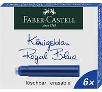 Faber Castell 185506 Standard Ink Cartridge - Blue (Pack of 6)