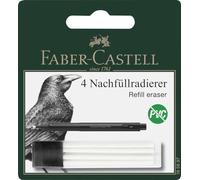Faber-Castell 185697 Replacement Eraser Precision Eraser Pen, 4 Refill Erasers for Eraser Pen