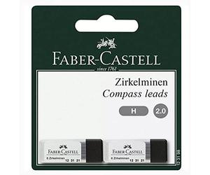 Faber Castell 2 Tube of 6 Compass Leads 2mm H